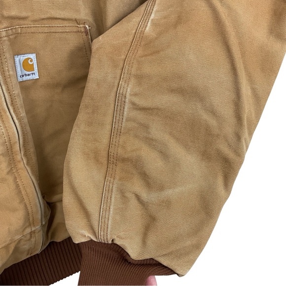Y2K Carhartt Brown Jacket Large Duck Cotton Canvas Quilted Lining Chore Coat - Picture 7 of 11